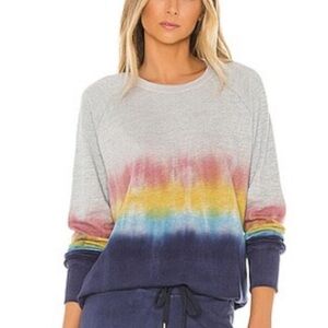 Like New Sundry Raglan Pullover in Multi Tie Dye